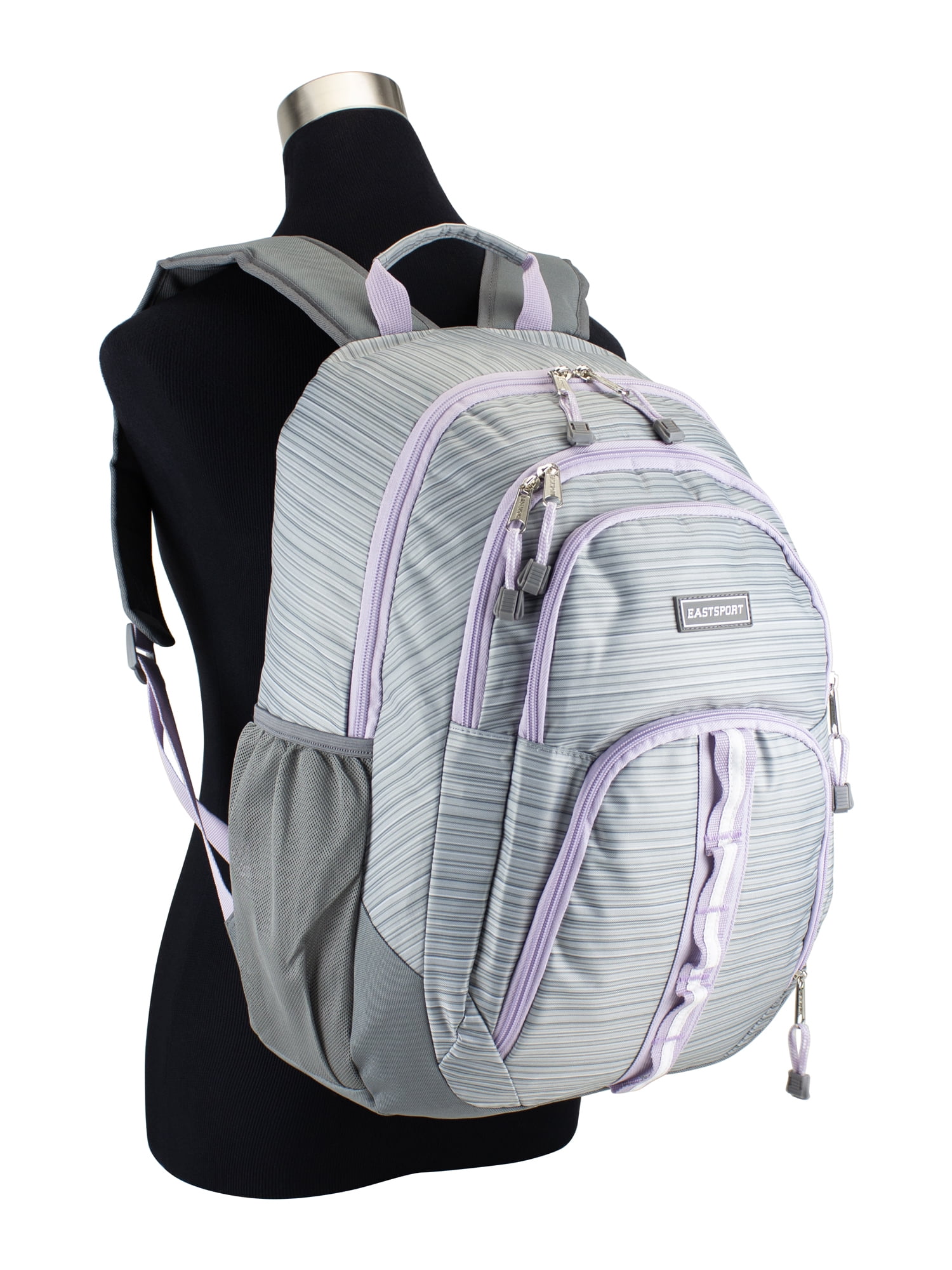 Eastsport Unisex Rally Sport 2.0 Backpack, Grey Pinstripe