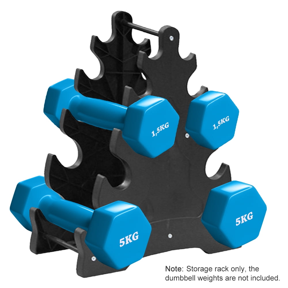 M Buder Dumbbell Rack Stand 5 Tier Dumbbell Bracket Weight Stand Rack Storage Organizer for Home Gym Office (15 x 3.3 x 17.7 inches / 38 x 8.5 x 45 cm) Plastic Construction