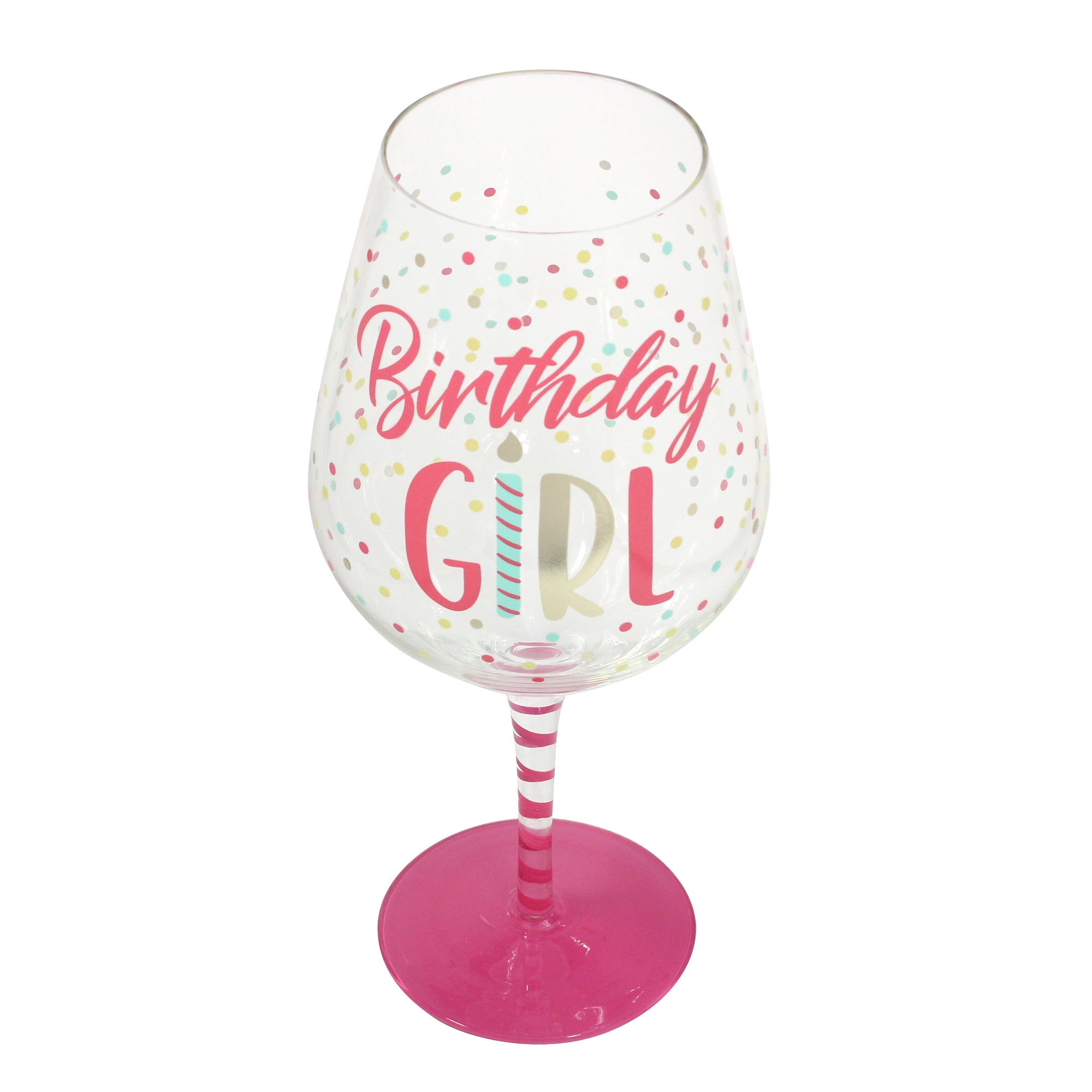 Birthday wine glass deals