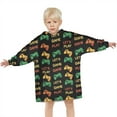 thumbnail image 3 of Multicolor Controllers Games Text Black Pattern Blanket Hoodies for Kids 6-13YR Oversize Wearable Blanket Hoodies for Boys Girls Teens, 3 of 7