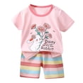 thumbnail image 1 of MIASHUI Boys Outfits Summer Cartoon Printed Short Sleeve Tops and Shorts Set for Toddler Children Stylish 2PC Suit for Active, 1 of 4