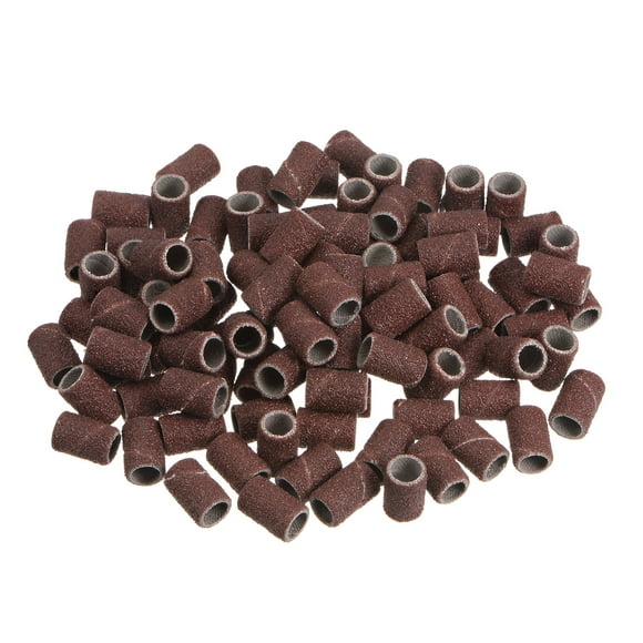 Unique Bargains 100 Packs Sanding Drums 1/4 Inch Mini Sanding Sleeves 120 Grit Sanding Bands for Drum Sander