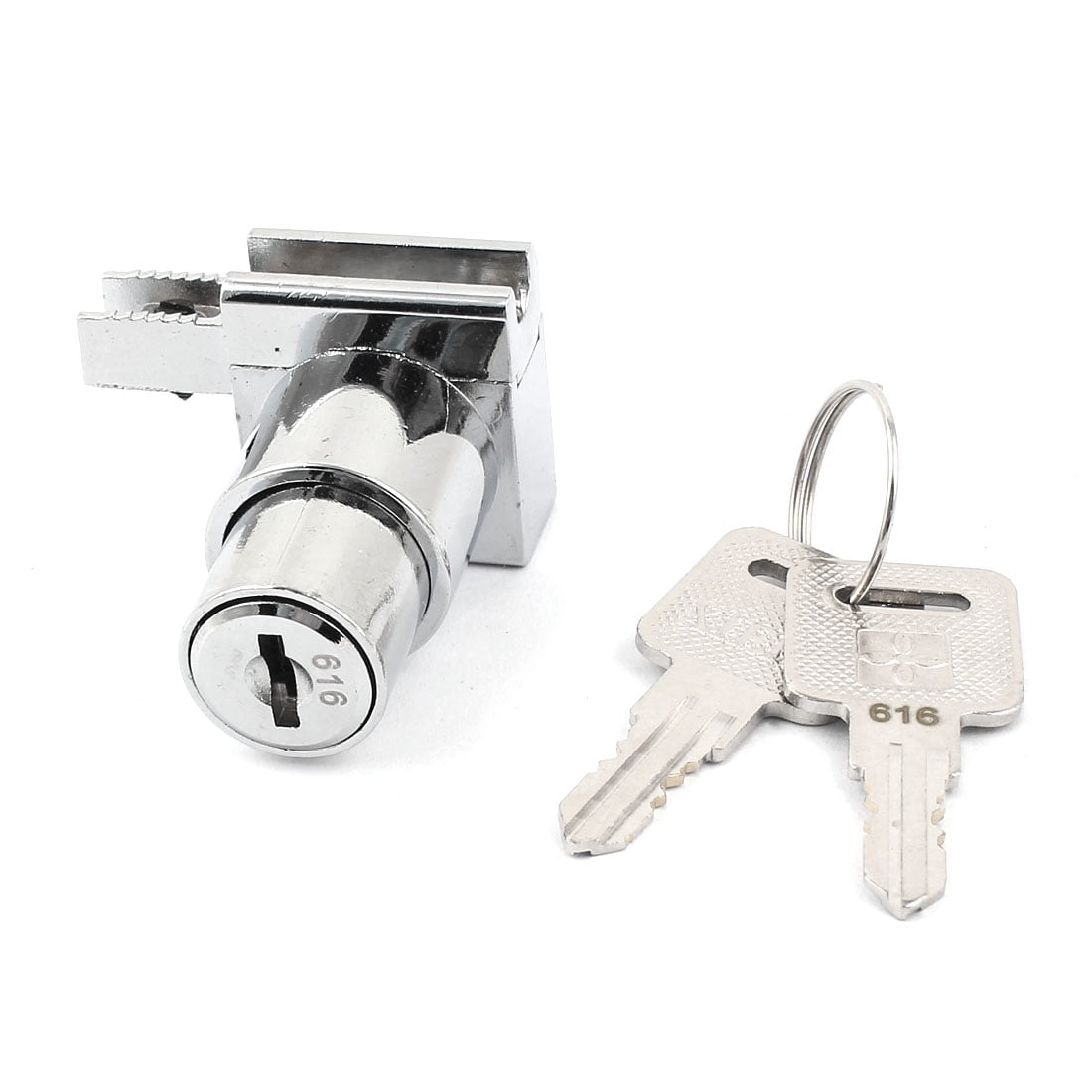 5 5mm Thickness Showcase Glass Cabinet Door Locks With Keys Single Swinging Silver Tone