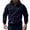 Navy, variant on Horkkom Quarter Zip Pullover Men Long Sleeve Drawstring Hoodies Causal Corduroy Sweatshirts with Pockets L