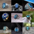 thumbnail image 3 of VIVIDELLE Fashion 925 Silver Turquoise Rings Women Wedding Party Jewelry Gift Sz 6-10-6-#6, 3 of 7