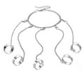 thumbnail image 1 of Anillo de cadena de moda para dedo, joyería de moda, adorno para dedo para mujer (plata), 1 of 5