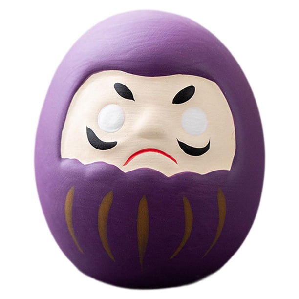 Figura de Daruma japonesa, artesanía, suministros para fiestas, regalo para estantería, mesa de oficina Púrpura