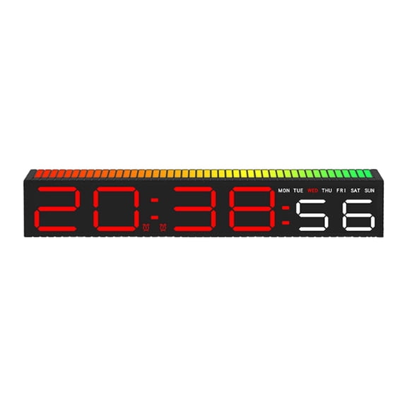 CUTICATE Digital Clock for Home Decor Multifunctional LED Clock for Table Living Room Red Digital