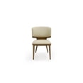 thumbnail image 3 of Modrest Stanley 17.5" Contemporary Wood & Leather Dining Chair in Walnut/Beige, 3 of 6