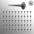 thumbnail image 2 of Renovators Supply Black Wrought Iron Nails 2 3/4" L Round Clavos Decorative Nails for Barn, Gate, Window Shutter or Doors w/Black Powder Coat Finish Home Hardware Pack of 50, 2 of 9