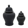 thumbnail image 3 of Sagebrook Home 18"h Temple Jar, Matte Black, 3 of 3