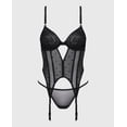 thumbnail image 4 of Unlined Demi Merrywidow Heart Mesh in Tuxedo Black, 4 of 5