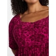 thumbnail image 4 of Terra & Sky Women's Plus Peplum Sweetheart Top, Sizes 0X-5X, 4 of 5