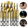 thumbnail image 2 of Harpily Electrical Tools Drills 20V Nailer Power Tools Combo Kit Shank Drill Plated Screw Hex Set Bits M3 6Pcs Titanium Thread Tools & Home Improvement One Size Gold, 2 of 8