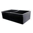 thumbnail image 2 of FarmhausQuatro 33" x 20" Double Bowl Farmhouse Kitchen Sink Finish: Black, 2 of 2