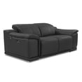 thumbnail image 2 of Leather Power Reclining Loveseat with Kiln - dried Hardwood and Chrome Legs for Stylish Home Seating, 2 of 6