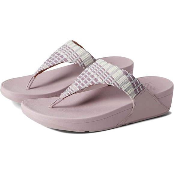 lulu art denim wedge flip flop
