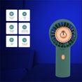 thumbnail image 4 of VONKY Fan Adjustable Portable Hand Type 500mAh 2.4W Fans Indoor Meeting Room Library Learning Cooling Equipment with Night Light Green, 4 of 8