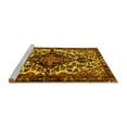 thumbnail image 2 of Ahgly Company Machine Washable Indoor Square Persian Yellow Traditional Area Rugs, 4' Square, 2 of 4