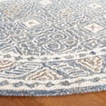 thumbnail image 3 of SAFAVIEH Micro-Loop Aditya Geometric Area Rug, Blue/Ivory, 3' x 3' Round, 3 of 8