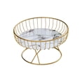 thumbnail image 1 of de alambre de metal, soporte para frutas, contenedor redondo moderno y elegante, frutero resistente para mostrador de cocina, fiestas Blanco negro Macarena canasta de frutas, 1 of 8