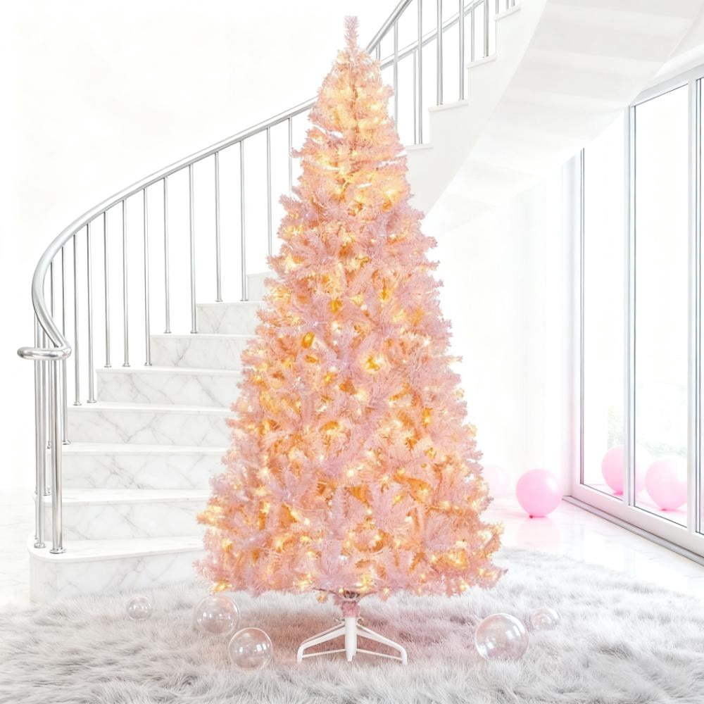 Artificial Christmas Tree with Realistic Branches,Warm White LED Lights
