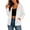 White, variant on hoksml Women Full Zip Contrast Stitch Hooded Jacket Long Sleeve Hoodie with Kangaroo Pocket for Daily Casual Outdoor