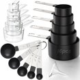 thumbnail image 1 of Juego de tazas y cucharas medidoras THLHKD 16 piezas negras, 1 of 7