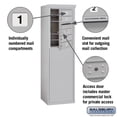 thumbnail image 4 of 6 Door High Free-Standing 4C Horizontal Mailbox with 4 Doors in Aluminum with USPS Access, 4 of 4