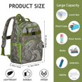 thumbnail image 3 of Chic Paisley Pattern Student Backpack Lightweight Durable School Backpack For Student And Students Adjustable Padded Straps Chest Buckle, 3 of 6