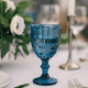 thumbnail image 4 of Set 4 Copas Vidrio Vino Tinto Agua Cristal 320 Ml Vittori  Azul Cobalto, 4 of 7