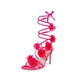 thumbnail image 5 of BLISSFUL STEP Strappy Lace Up Slingback Stiletto  Heel Sandals for Women Rose 10, 5 of 7