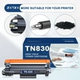 thumbnail image 5 of TN830 Toner Cartridges Compatible for Brother TN830 Toner cartridge For HL-L2480DW MFC-L2807DW MFC-L900DW MFC-L2820DWXL DCP-L2640DW Printer (2 Pack), 5 of 7