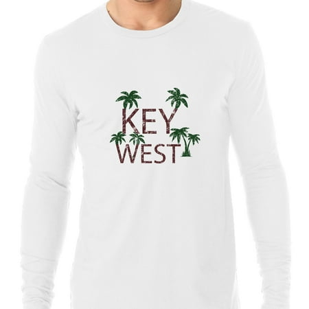 Key West - Best Travel and Spring Break Place Men's Long Sleeve (Best Place For Plain T Shirts)