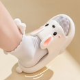 thumbnail image 3 of Woman Slippers Rabbit Cartoon cute Kawaii Summer beach outdoor flip flops Sandals anti-slip EVA funny soft indoor home house new, 3 of 6