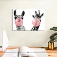 thumbnail image 3 of Elephant Stock Funny Llama And Giraffe Wall Art - Horizontal Canvas Wall Art - Living Room Wall Decor - Humor Canvas - White And Black Decor - 12" x 8", 3 of 8