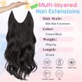thumbnail image 2 of Extensiones de cabello PHADRIA Invisible con capas de alambre, largas y onduladas, 2 of 8