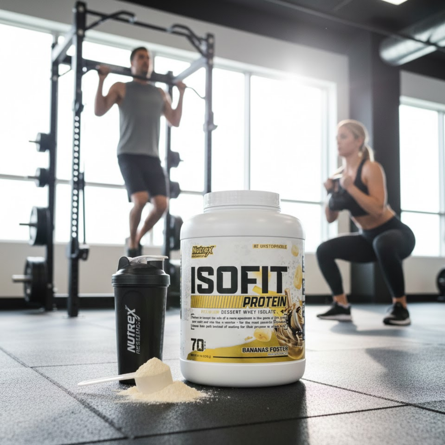 Nutrex IsoFit Banana Foster – 100% Whey Protein Isolate Powder for Lean Muscle, Recovery & Strength Support 70 Servings