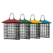 More Birds Double Suet Feeder with Weather Guard, Wild Bird, Assorted Colors