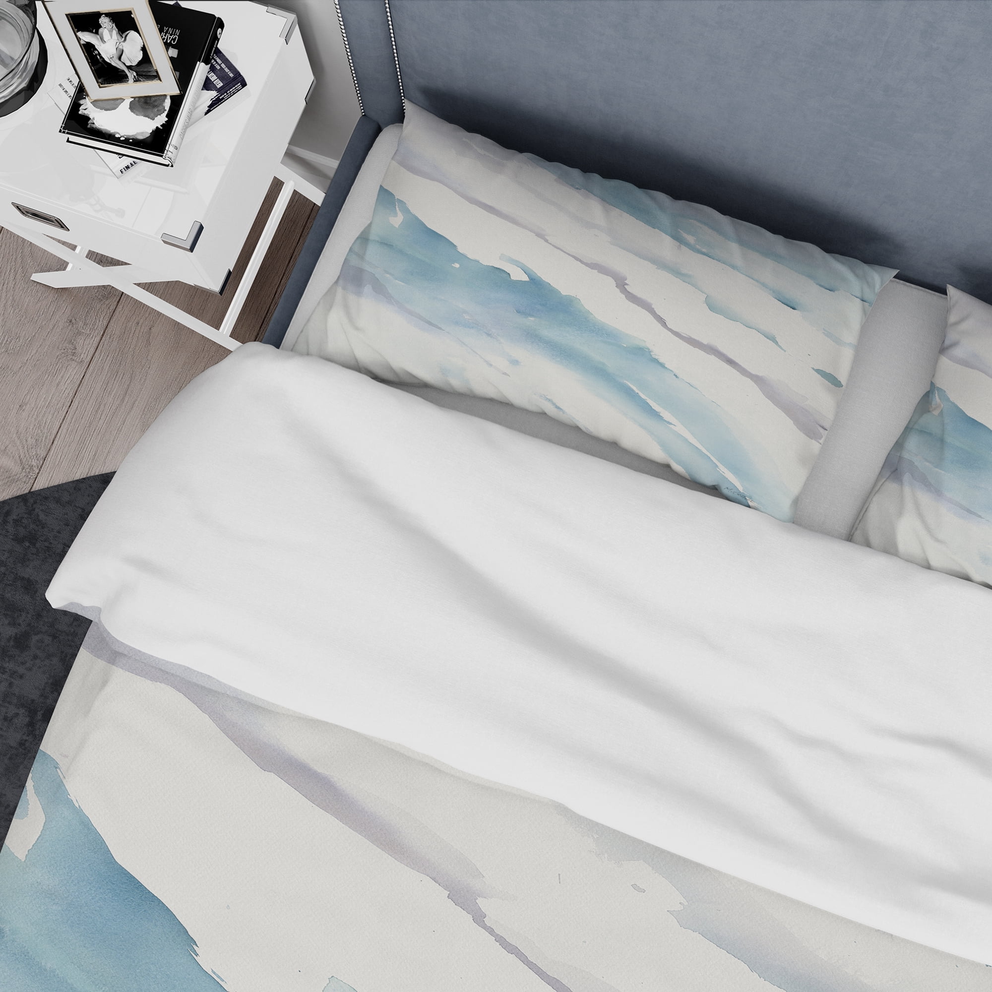 Designart 'Modern Abstract Drift' Geometric Duvet Cover Set