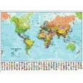 thumbnail image 2 of Hemispheres Blue Ocean Series World Laminated Wall Map, 38" x 51", 2 of 2