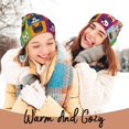 thumbnail image 4 of Yiaed Colorful Bulldog Print Winter Beanie for Men Women, Fleece Lined Beanie Soft Warm Knit Hat Ski Stocking Cuffed Ca, 4 of 6