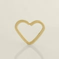 thumbnail image 2 of Anygolds 14K Real Solid Gold Heart Hoop Piercing - Cartilage, Daith, Helix, 16G", 2 of 4