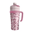 thumbnail image 1 of Termo Ekco Go Dual de Doble Pared con Asa, Boquilla y Popote de 950 ml – Rosa, 1 of 4