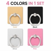 4 Pack Phone Ring Holder Set, 360° Rotating Smartphone Grip Stand for Compatible Phones, TIKA