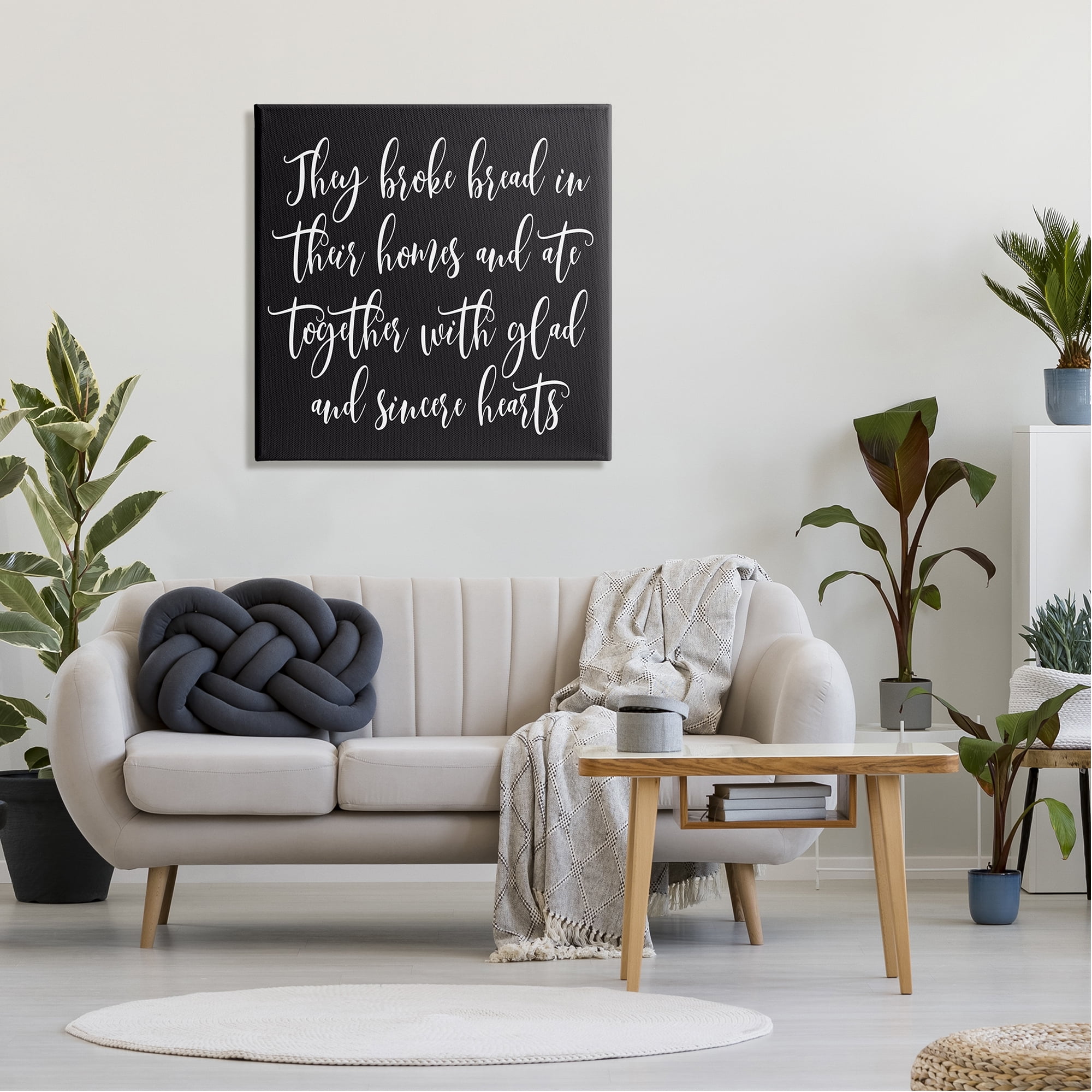 Stupell Industries Spiritual Script Calligraphy Bible Verse Proverb Quote Graphic Art Gallery Wrapped Canvas Print Wall Art, Design by Lettered and Lined