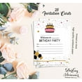 thumbnail image 5 of Darling Souvenir White Birthday Invitation Card Printable Elegant Fill or Write In Blank Party Invites 28 Pcs 5 x 7 Inches, 5 of 5