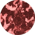 thumbnail image 1 of Ahgly Company Indoor Round Abstract Red Modern Area Rugs, 4' Round, 1 of 4