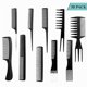 thumbnail image 1 of 10-pack Assorted Combs Black, 1 of 3