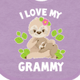 thumbnail image 4 of Inktastic Cute Sloth I Love My Grammy with Green Leaves Boys or Girls Baby Bib, 4 of 4